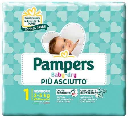 PAMPERS BABY DRY NEWBORN 24 PEZZI - Farmacia Bartoli