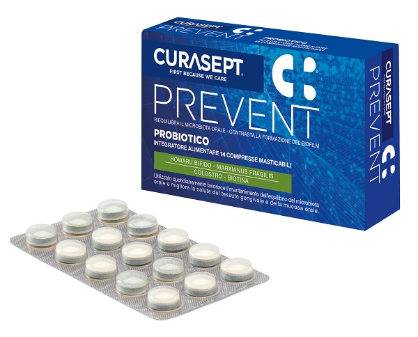 CURASEPT PREVENT PROBIOTICO 14 COMPRESSE MASTICABILI - Farmacia Bartoli