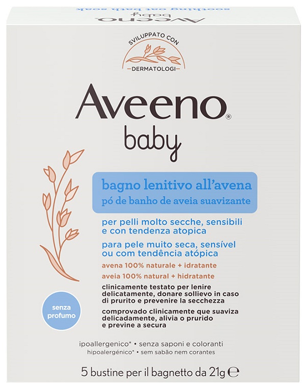 AVEENO BABY COLLOIDAL POLVERE BAGNO 5 X 21 G - Farmacia Bartoli