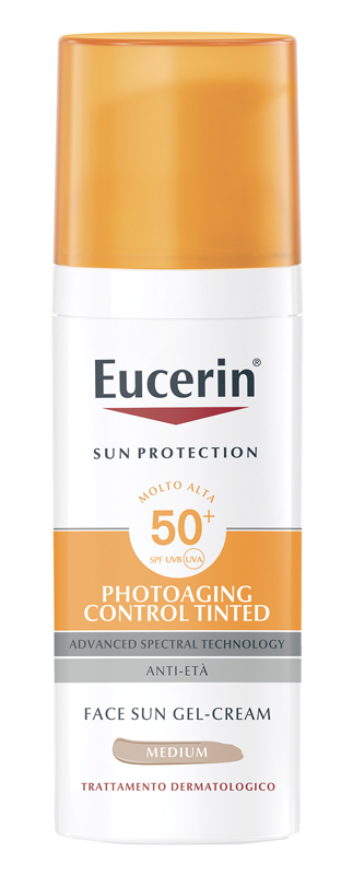 EUCERIN SUN PHOTOAGING CONTROL TINTED GEL CREME SPF50+ MEDIUM 50 ML - Farmacia Bartoli