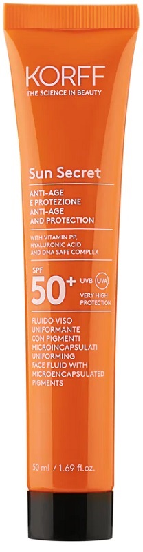 KORFF SUN SECRET FLUIDO 02 DARK SPF50+ 50 ML - Farmacia Bartoli