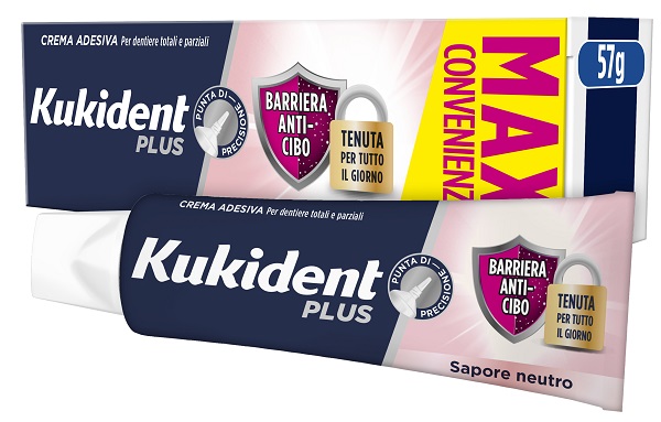 KUKIDENT PLUS BARRIERA ANTI-CIBO NEUTRO CREMA ADESIVA DENTIERE 57 G - Farmacia Bartoli