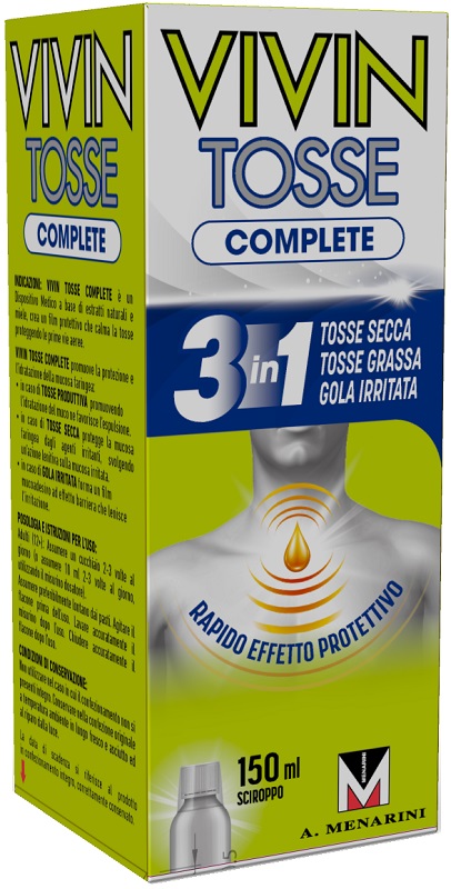 VIVIN TOSSE COMPLETE SCIROPPO PER TOSSE 150 ML - Farmacia Bartoli