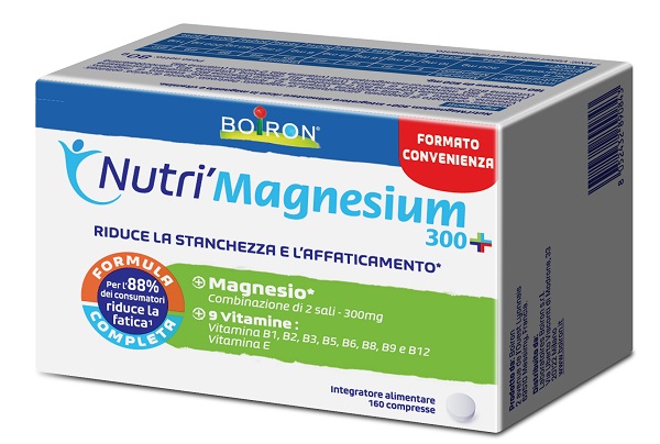 NUTRI'MAGNESIUM 300+ 160 COMPRESSE DA 500 MG SENZA GLUTINE NATURALMENTE PRIVO DI LATTOSIO - Farmacia Bartoli