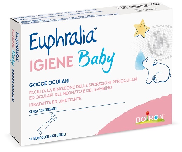 GOCCE OCULARI EUPHRALIA IGIENE BABY 10 MONODOSE RICHIUDIBILI X 0,5 ML - Farmacia Bartoli