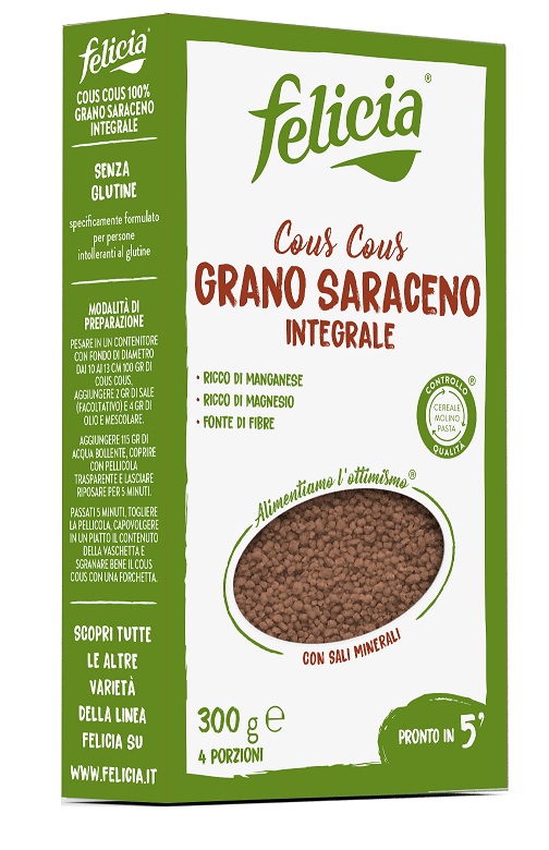 FELICIA COUS COUS GRANO SARACENO INTEGRALE 300 G - Farmacia Bartoli