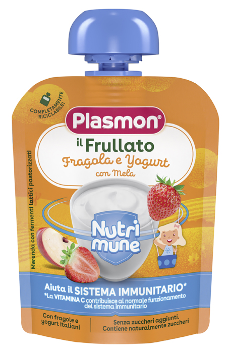 PLASMON NUTRI-MUNE FRAGOLA/YOGURT CON MELA 85 G - Farmacia Bartoli