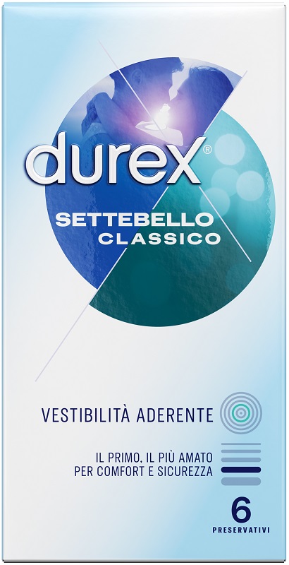 PROFILATTICO DUREX SETTEBELLO CLASSICO 6 PEZZI - Farmacia Bartoli