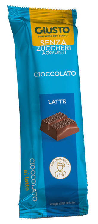 GIUSTO SENZA ZUCCHERO BARRETTA CIOCCOLATO LATTE 42 G - Farmacia Bartoli