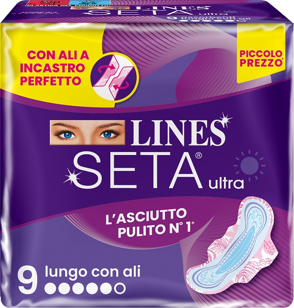 LINES SETA ULTRA ASSORBENTI LUNGO ALI DWCT 9 PEZZI - Farmacia Bartoli