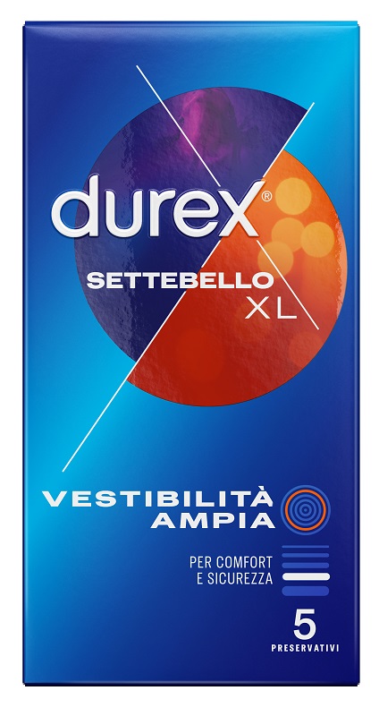 PROFILATTICO DUREX SETTEBELLO XL 5 PEZZI - Farmacia Bartoli