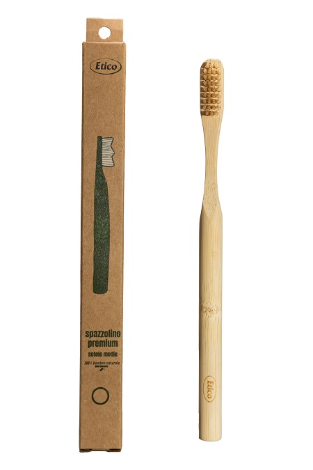 ETICO SPAZZOLINO ADULTO PREMIUM BAMBU BEIGE - Farmacia Bartoli