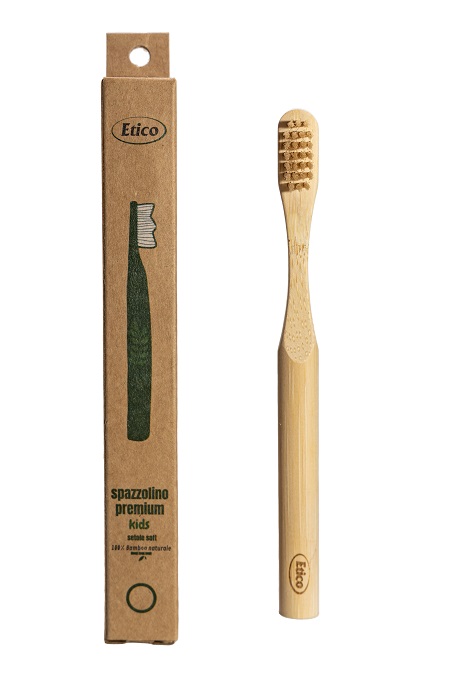 ETICO SPAZZOLINO BAMBINO PREMIUM BAMBU BEIGE - Farmacia Bartoli