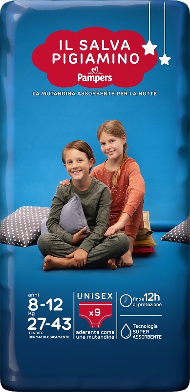PANNOLINO PAMPERS BABYCARE SALVAPIGIAMINO L/XL 9 PEZZI - Farmacia Bartoli