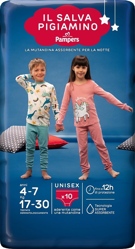 PANNOLINO PAMPERS BABYCARE SALVAPIGIAMINO S/M 10 PEZZI - Farmacia Bartoli