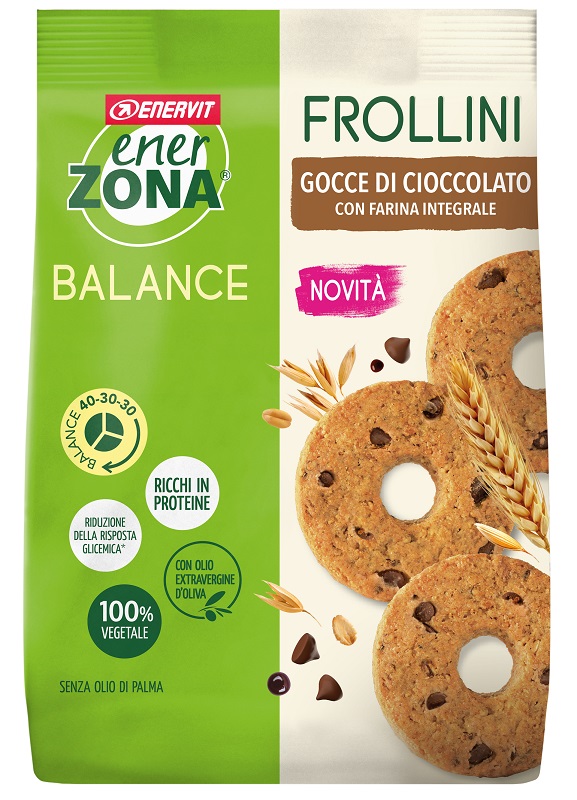 ENERZONA FROLLINI INTEGRALE GOCCE CIOCCOLATO 250 G - Farmacia Bartoli