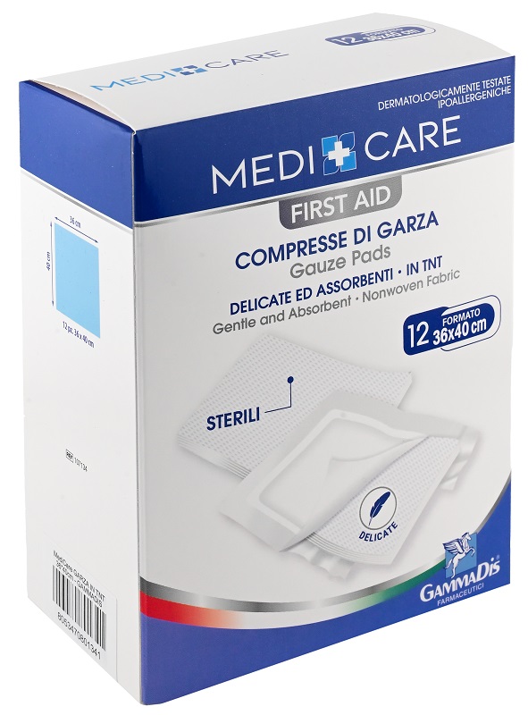 GARZA MEDICARE TNT 36X40 CM 12 PEZZI - Farmacia Bartoli