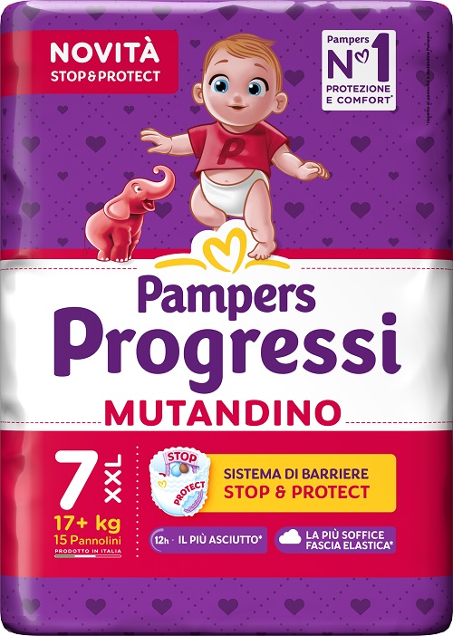 PAMPERS PROGRESSI MUTANDINO XXL 15 PEZZI - Farmacia Bartoli