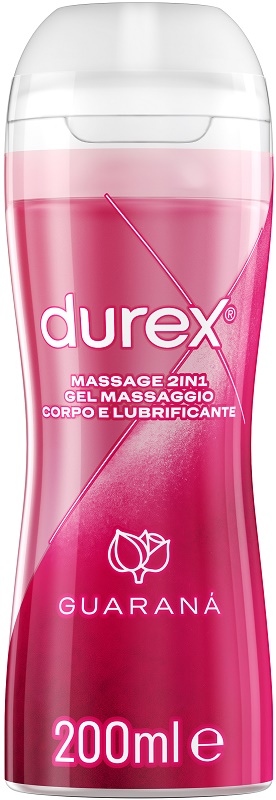 DUREX MASSAGE 2 IN 1 GEL MASSAGGIO CORPO E LUBRIFICANTE GUARANA' 200 ML - Farmacia Bartoli