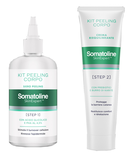 SOMATOLINE SKIN EXPERT KIT PEELING CORPO 1 GEL PEELING 200 ML + 1 CREMA RIEQUILIBRANTE 100 ML - Farmacia Bartoli