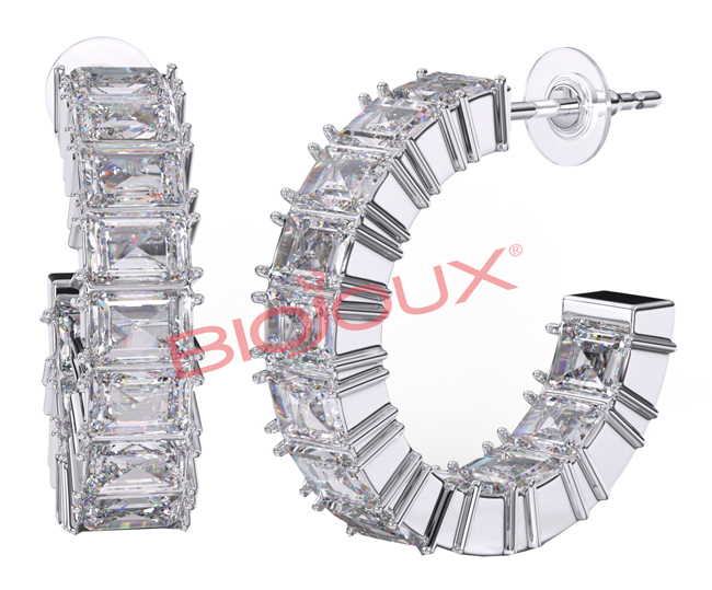 BJT307 ORECCHINI BENOITE STAINLESS STEEL - Farmacia Bartoli