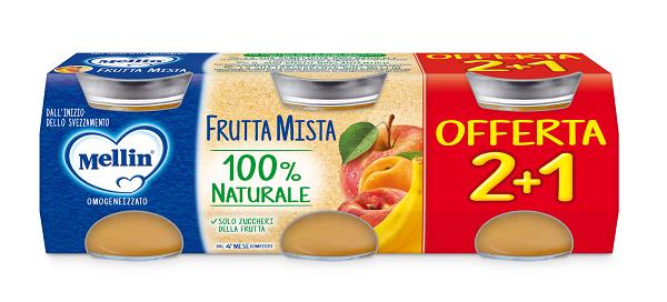 MELLIN OMOGENEIZZATO FRUTTA MISTA 3 PEZZI DA 100 G - Farmacia Bartoli