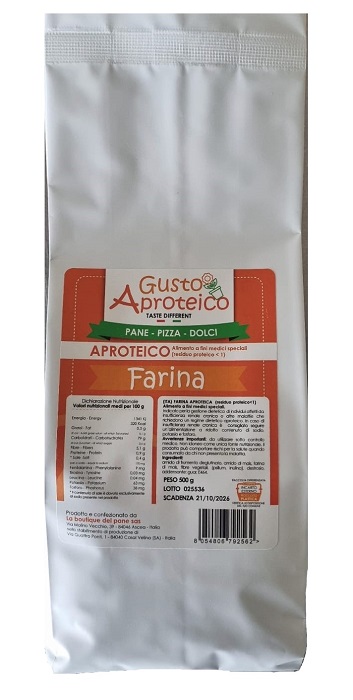 GUSTO APROTEICO FARINA PANE/PIZZA/DOLCI 500 G - Farmacia Bartoli