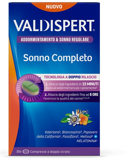 VALDISPERT SONNO COMPLETO 30 COMPRESSE A DOPPIO STRATO - Farmacia Bartoli