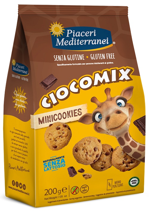 PIACERI MEDITERRANEI CIOCOMIX MINI COOKIES 4 MONOPORZIONI DA 50 G - Farmacia Bartoli