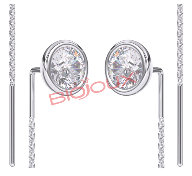 BJT331 ORECCHINI GWENDA SWAROVSKI STAINLESS STEEL - Farmacia Bartoli