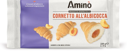 AMINO' CORNETTO ALBICOCCA 4 PEZZI DA 55 G - Farmacia Bartoli