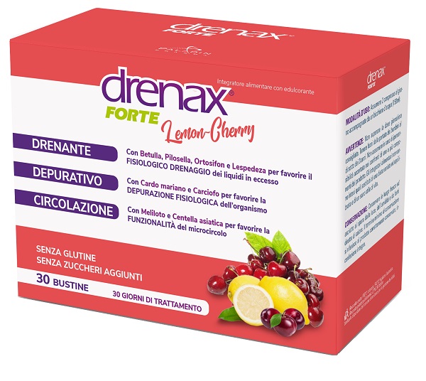 DRENAX FORTE LEMON CHERRY 30 BUSTINE - Farmacia Bartoli