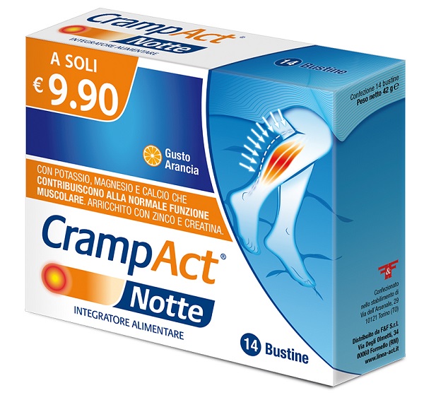 CRAMPACT NOTTE 14 BUSTINE GUSTO ARANCIA CON EDULCORANTE - Farmacia Bartoli