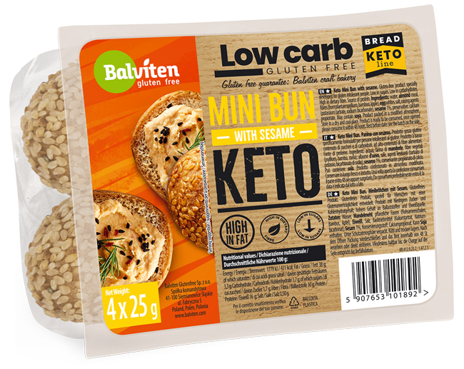 KETO MINI BUN 4 PEZZI DA 25 G - Farmacia Bartoli