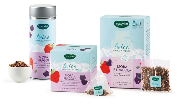 NEAVITA FILTROSCRIGNO INFUSO MORA FRAGOLA MINI TIN INDACO TWICE TO GO 3 PEZZI - Farmacia Bartoli