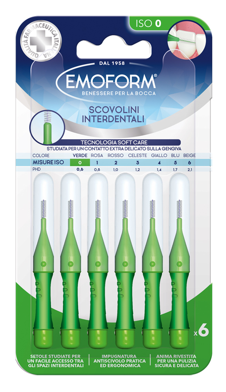 EMOFORM SCOVOLINO ISO 0 VERDE 6 PEZZI - Farmacia Bartoli