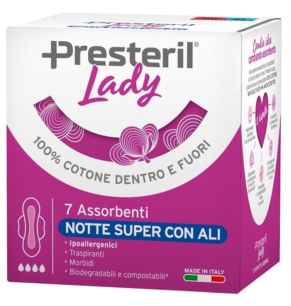PRESTERIL LADY ASSORBENTI NOTTE SUPER ALI 7 PEZZI - Farmacia Bartoli