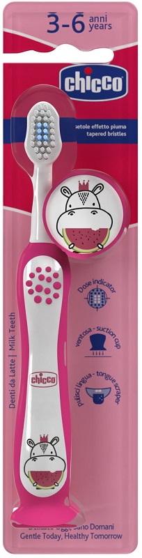 CHICCO SPAZZOLINO 3-6 YEARS ROSA - Farmacia Bartoli