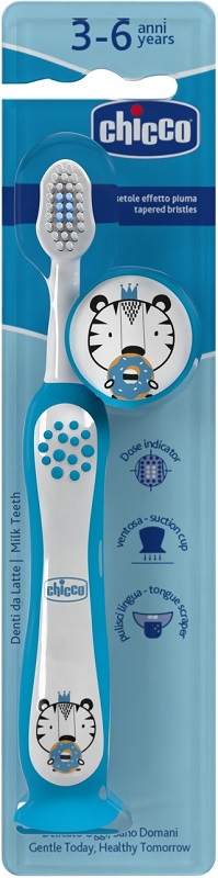 CHICCO SPAZZOLINO 3-6 YEARS AZZURRO - Farmacia Bartoli