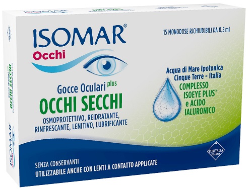 ISOMAR OCCHI SECCHI PLUS GOCCE OCULARI ACIDO IALURONICO 0,25% 15 FLACONCINI - Farmacia Bartoli