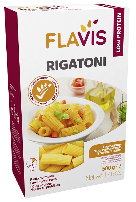 FLAVIS RIGATONI APROTEICI 500 G - Farmacia Bartoli