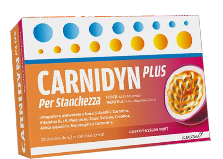 CARNIDYN PLUS 20 BUSTINE DA 5,3 G GUSTO PASSION FRUIT - Farmacia Bartoli