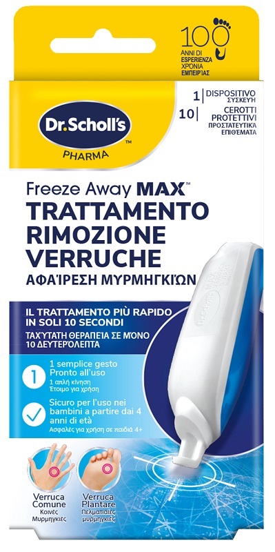 TRATTAMENTO RIMOZIONE VERRUCHE SCHOLL FREEZE AWAY MAX - Farmacia Bartoli