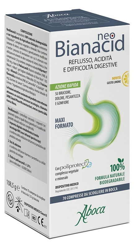 NEOBIANACID 70 COMPRESSE GUSTO LIMONE - Farmacia Bartoli