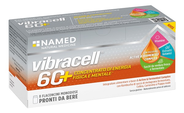 VIBRACELL 60+ 8 FLACONCINI 15 ML SENZA GLUTINE NATURALMENTE PRIVO DI LATTOSIO - Farmacia Bartoli