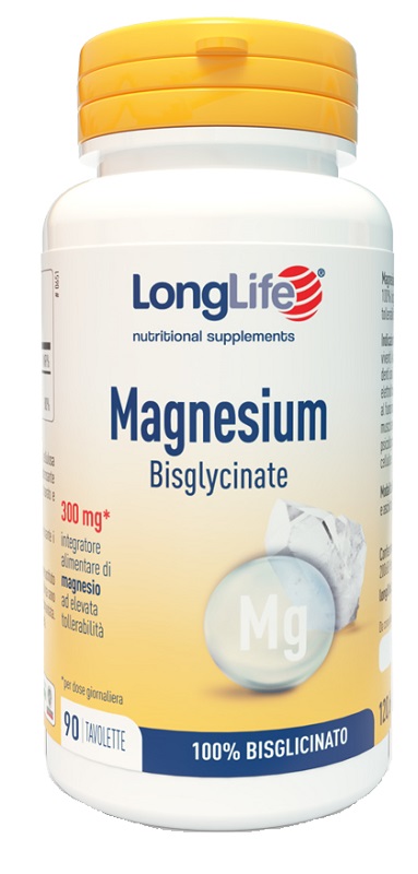 LONGLIFE MAGNESIUM BISGLYCINATE 90 TAVOLETTE SENZA GLUTINE - Farmacia Bartoli