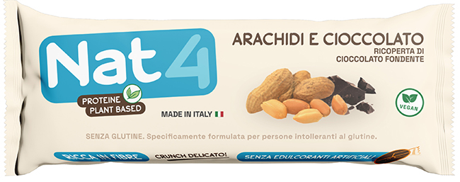NAT4 BARRETTA CEREALMIX FIOCCHI AVENA ARACHIDI CIOCCOLATO FONDENTE 40 G SENZA GLUTINE LATTOSIO ED EDULCORANTI ARTIFICIALI - Farmacia Bartoli