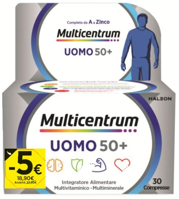 MULTICENTRUM UOMO 50+ 30 COMPRESSE PROMO 2026 - Farmacia Bartoli