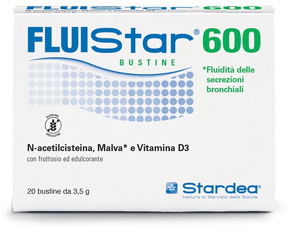 FLUISTAR 600 20 BUSTINE DA 3,5 G CON FRUTTOSIO ED EDULCORANTE SENZA GLUTINE - Farmacia Bartoli