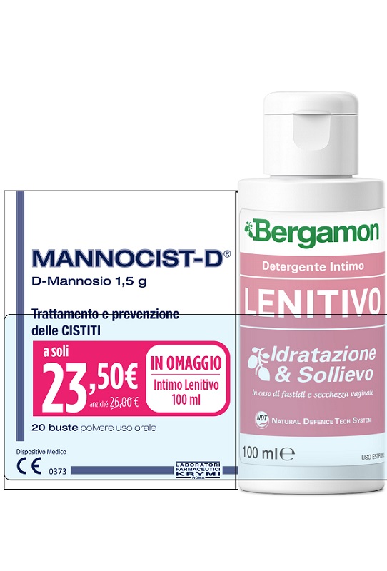 MANNOCIST-D 20 BUSTE TAGLIO PREZZO + BERGAMON DETERGENTE INTIMO LENITIVO 100 ML IN OMAGGIO - Farmacia Bartoli